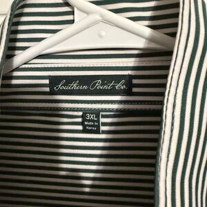 Southern Point Green Striped Polo -3XL
